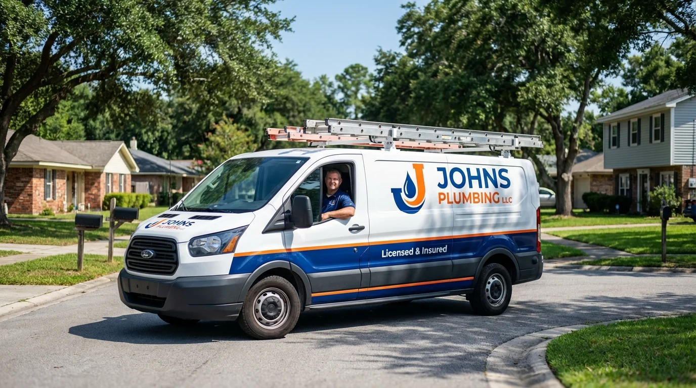 Johns Plumbing LLC service van in Chino Hills, CA