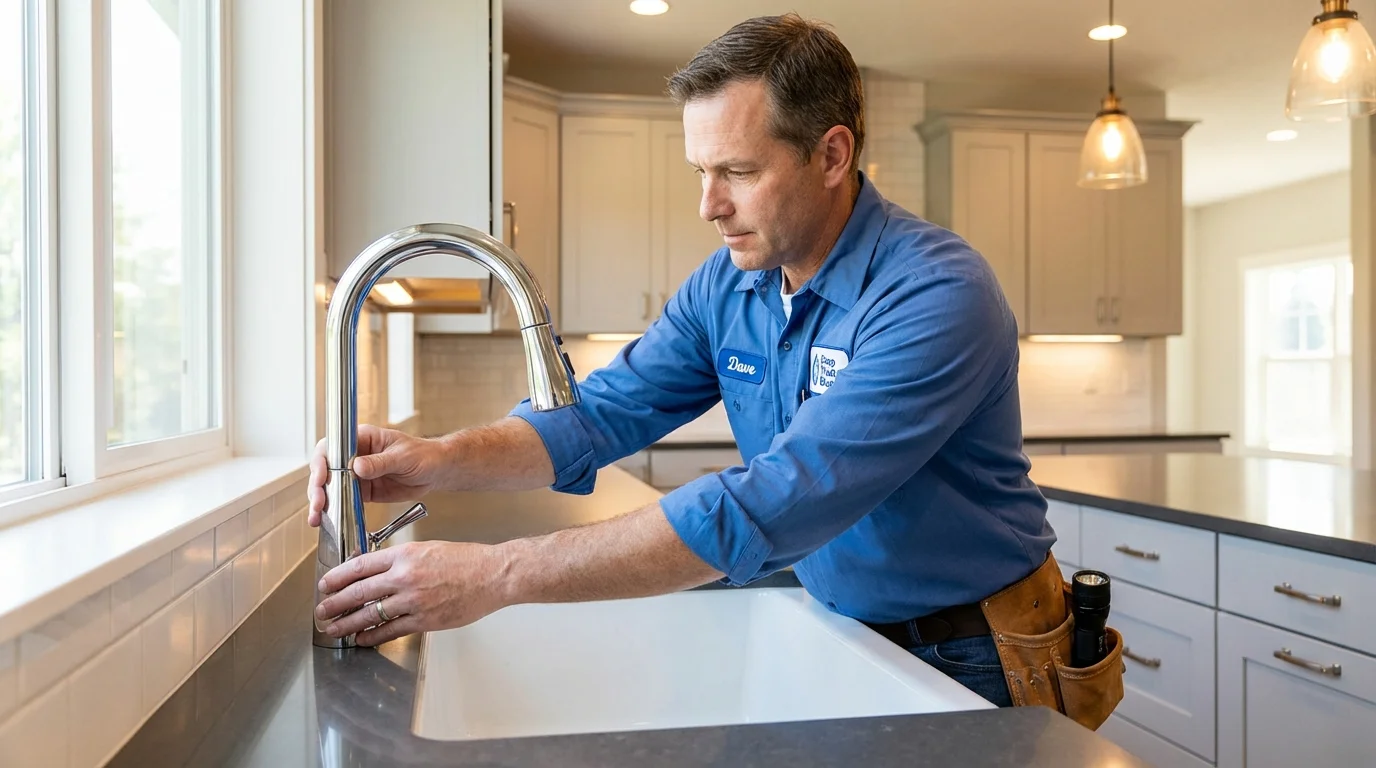 Kitchen faucet installation by Johns Plumbing LLC in Chino Hills